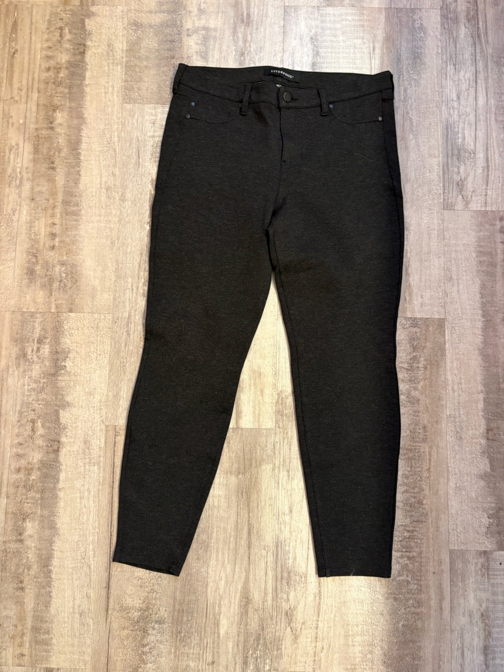 Liverpool Los Angeles Skinny Pants Charcoal Gray Black Size 10/30